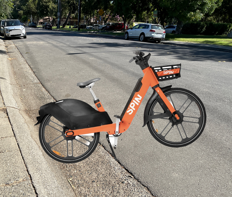 Bike Parked on Street 2